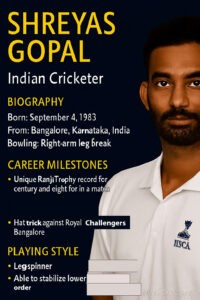 Shreyas Gopal infographic