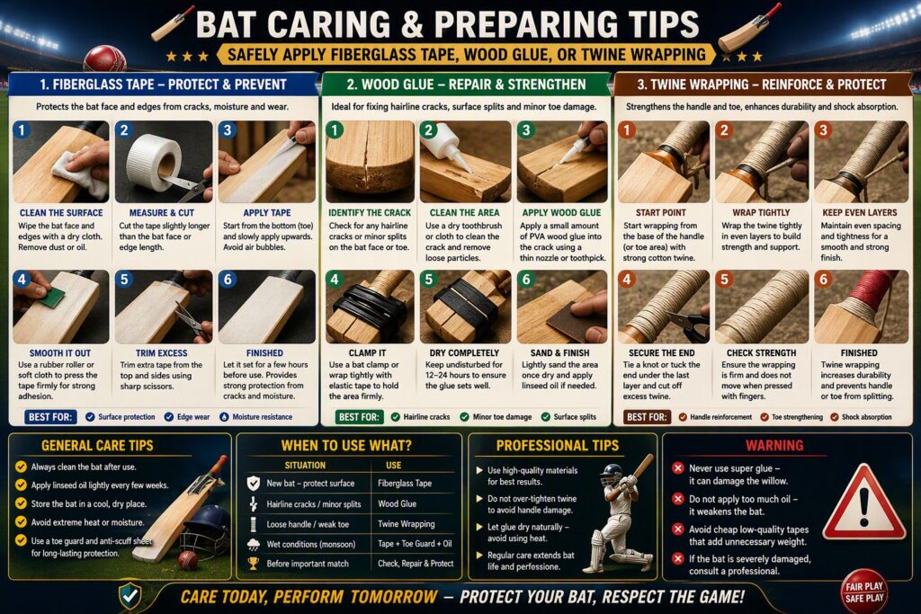 Bat Caring and Preparing Tips