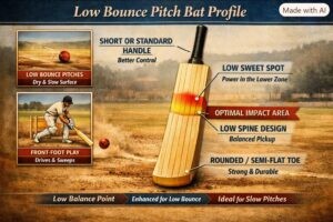 Best Cricket Bat Profile for Low‑Bounce Pitches