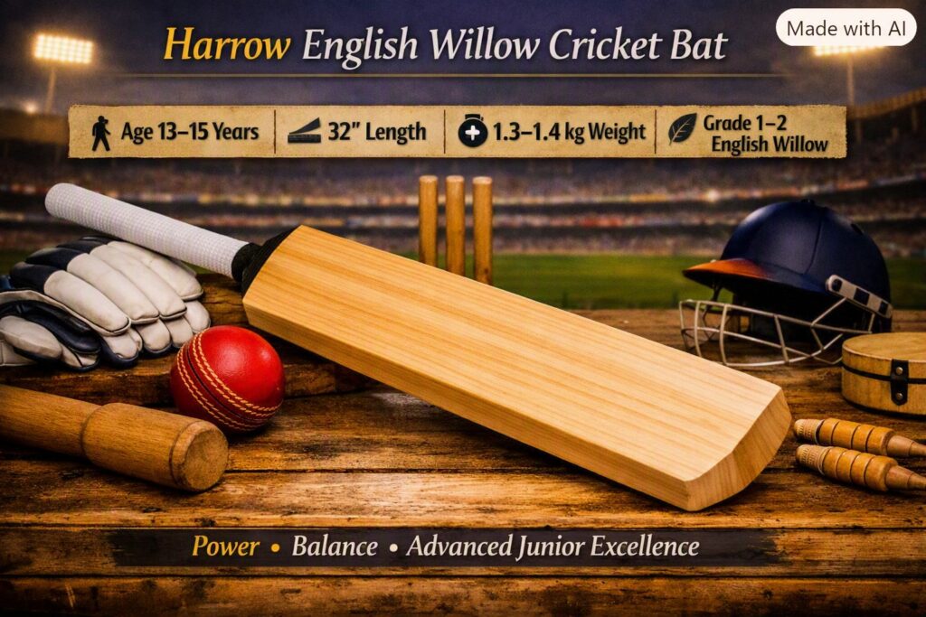 Harrow English Willow Cricket Bat