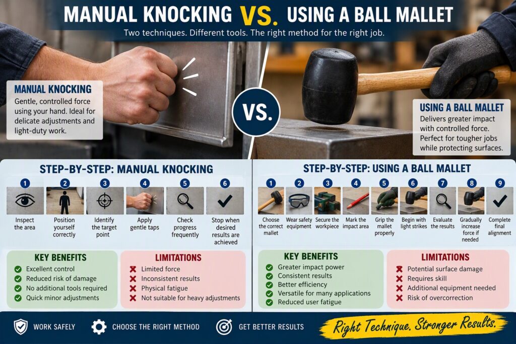 Step-by-Step Guide Manual Knocking vs. Using a Ball Mallet