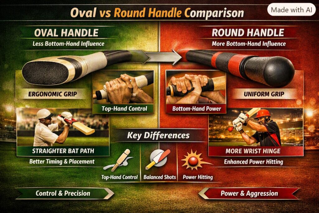 The Oval Handle Cricket Bats