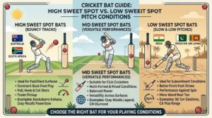 Best Cricket Bats for Bouncy Tracks vs. Slow Low Pitches