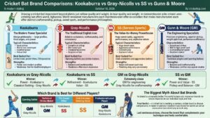 Cricket Bat Brand Comparisons: Kookaburra vs Gray-Nicolls vs SS vs Gunn & Moore
