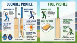 Duckbill vs Full Profile Cricket Bats Comparison
