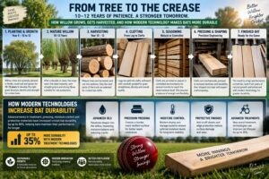 How Willow Growth and Modern Technology Improve Cricket Bats